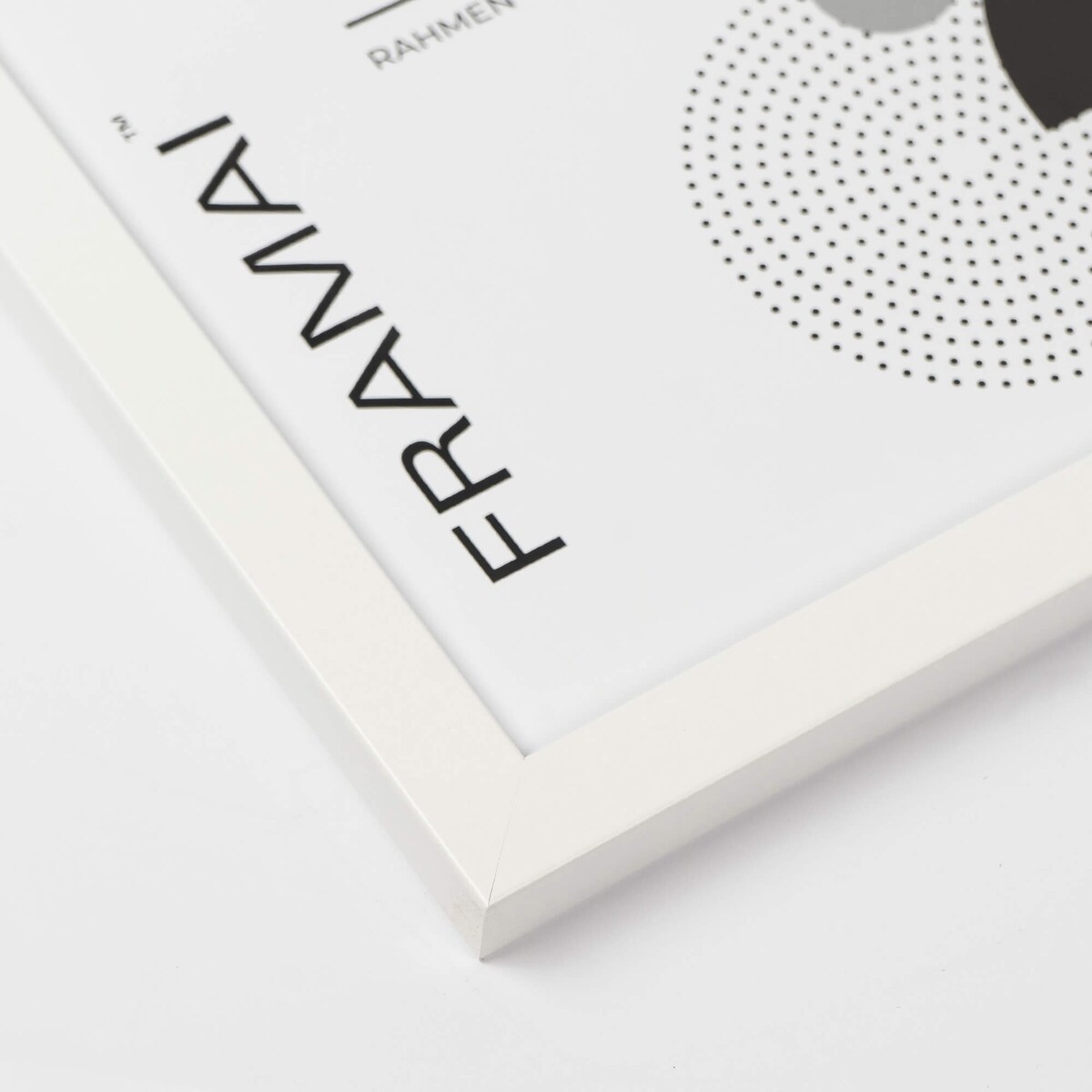 Ramka na zdjęcia 40x40 cm biała rama MDF z plexi do powieszenia pion poziom klasyczna kwadratowa ramka FRAMAI®