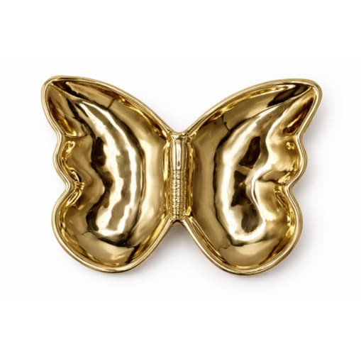 Miseczka-talerz ceramiczny motyl 20,7x15,6x2,9 cm PAVEJO złoty