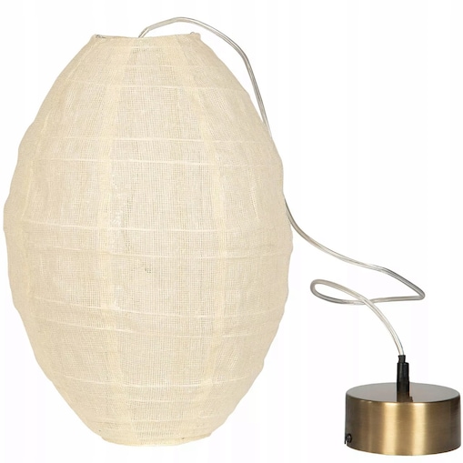 LAMPA SUFITOWA WISZĄCA DO SALONU NAD STÓŁ BOHO JUTOWA BEŻOWA duża 45cm
