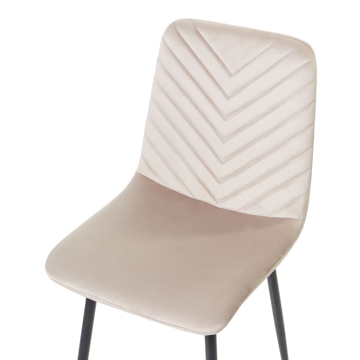 Zestaw 4 krzeseł do jadalni HAVRE Welur Beżowy