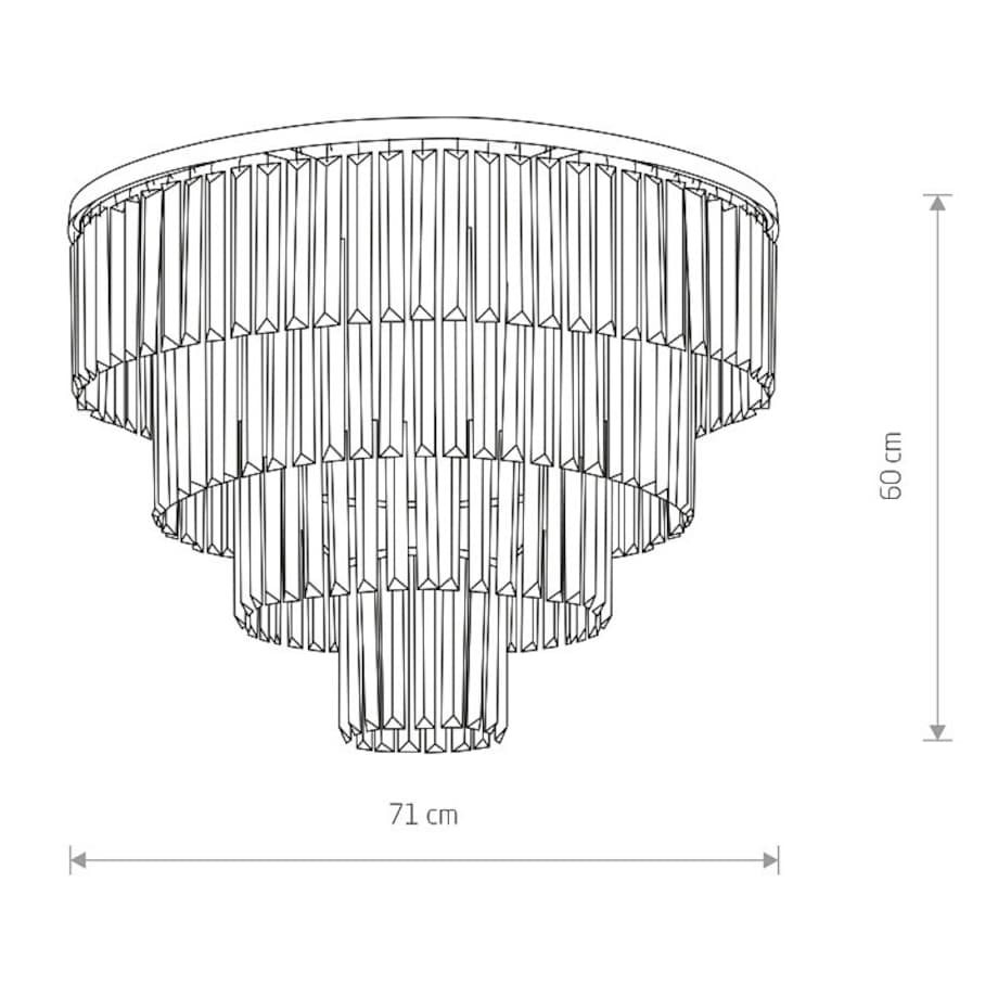 Lampa sufitowa 7630 CRISTAL L Transparentny Nowodvorski