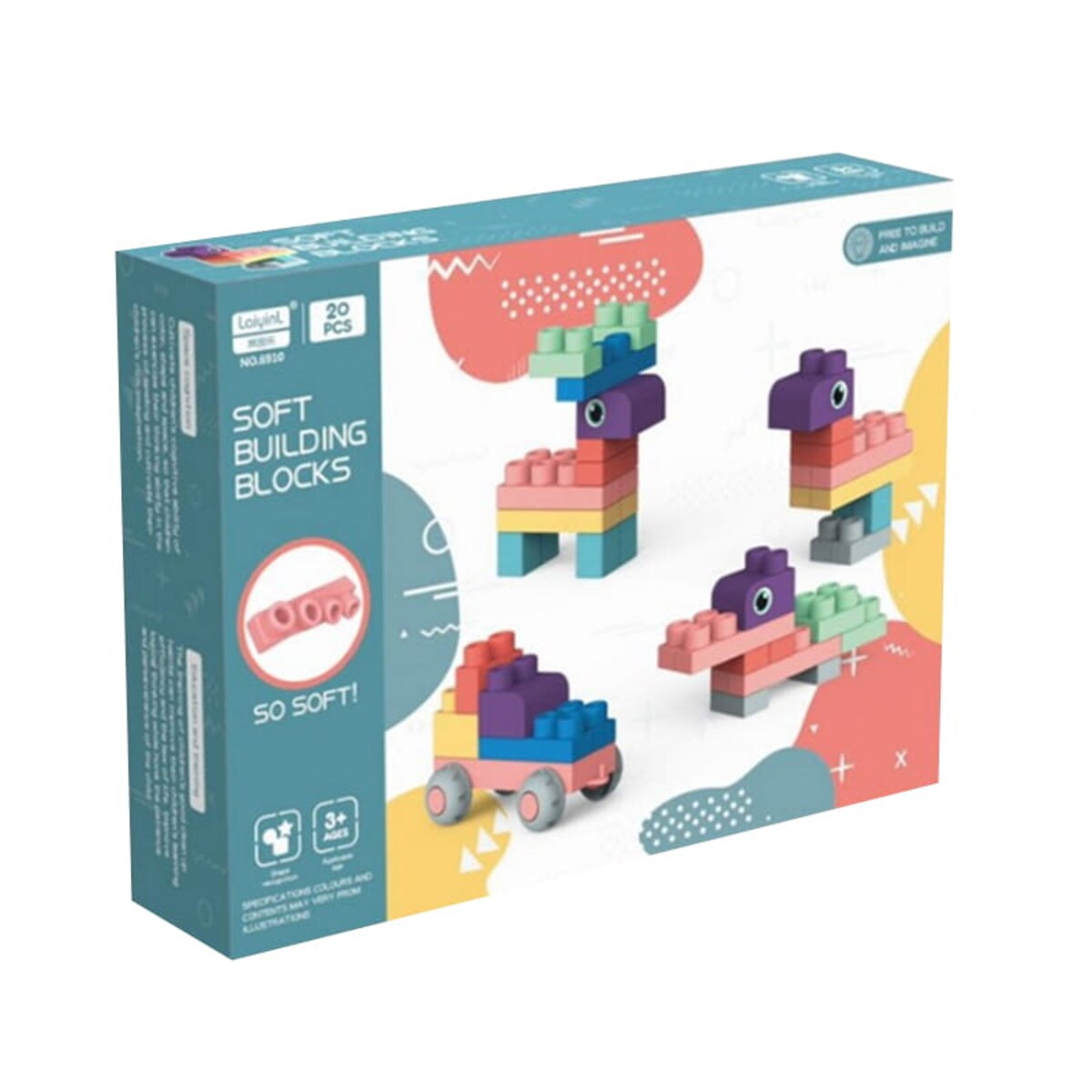 SOFT blocks - miękkie klocki konstrukcyjne 20 elementów