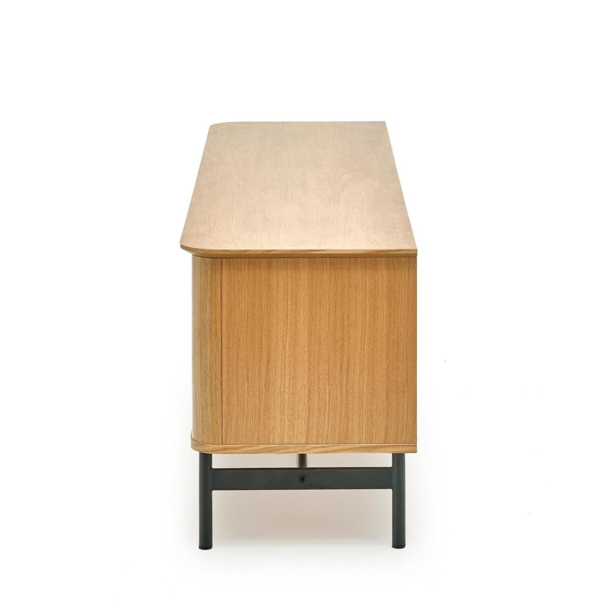 SZAFKA RTV Zefir 167/44/59 cm dąb/czarna Z MDF-u I STALI