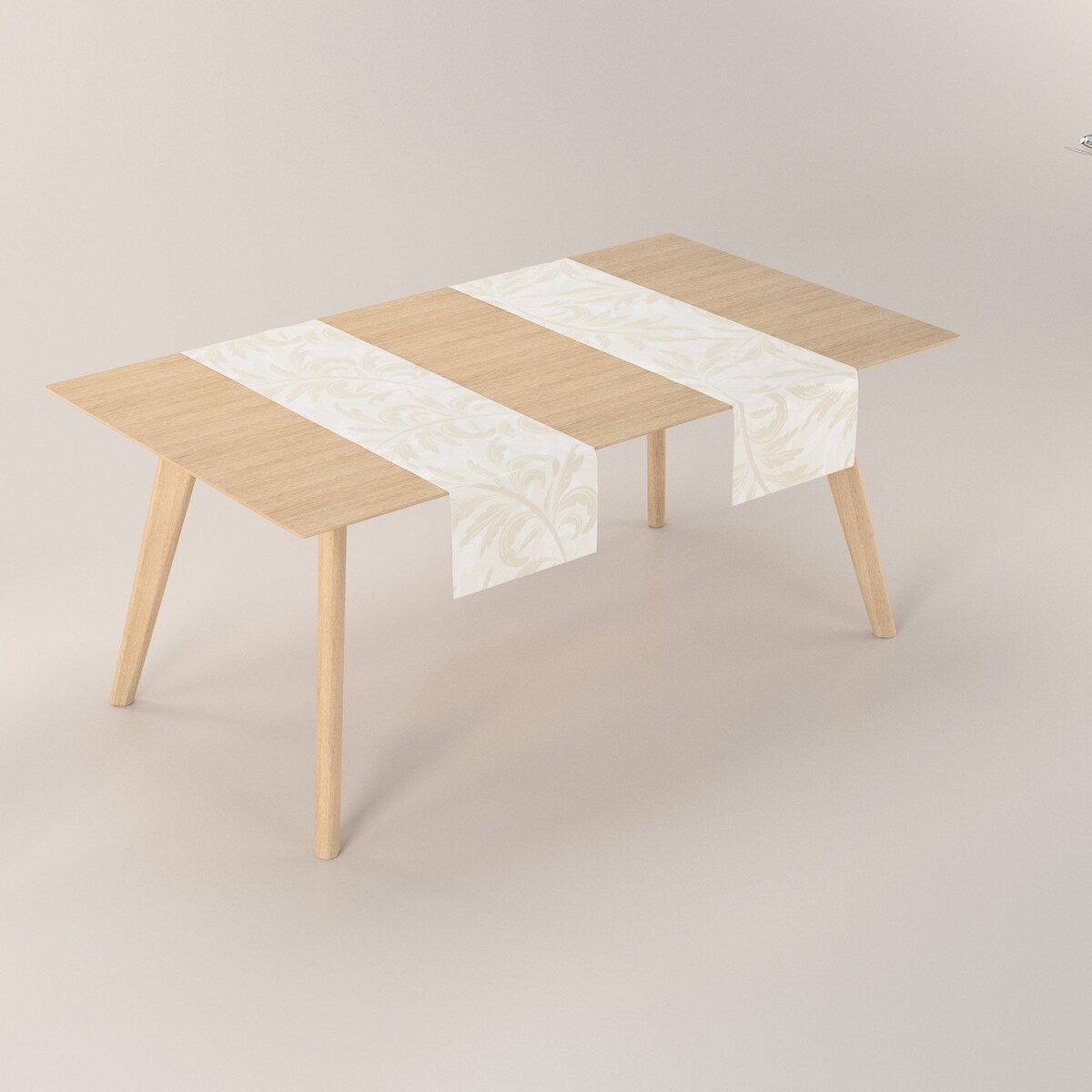 Bieżnik prostokątny 40x130 ecru liście akantu