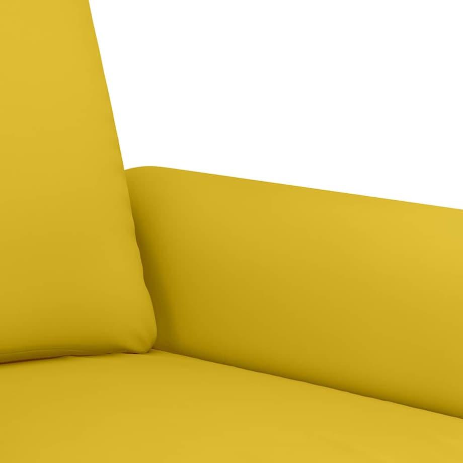 vidaXL 3-cz. komplet wypoczynkowy z poduszkami, żółty, aksamit