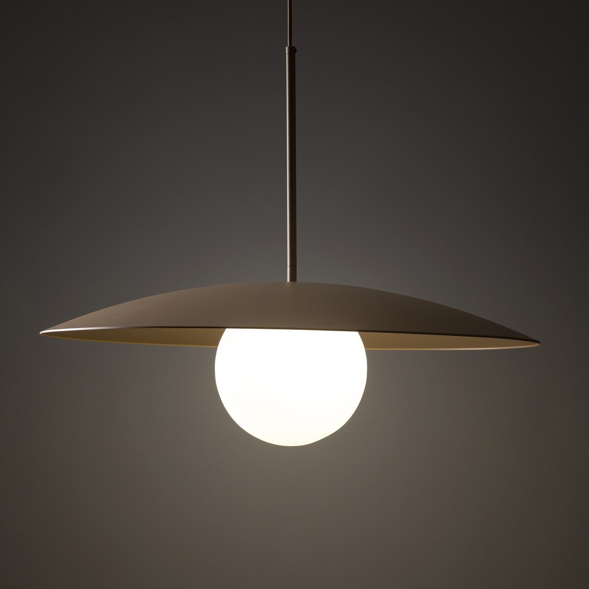 Lampa Wisząca SLATE SABIA GLASS, Beżowo-Biała, Ø65 cm, 1-Punktowa, 10910, TK Lighting