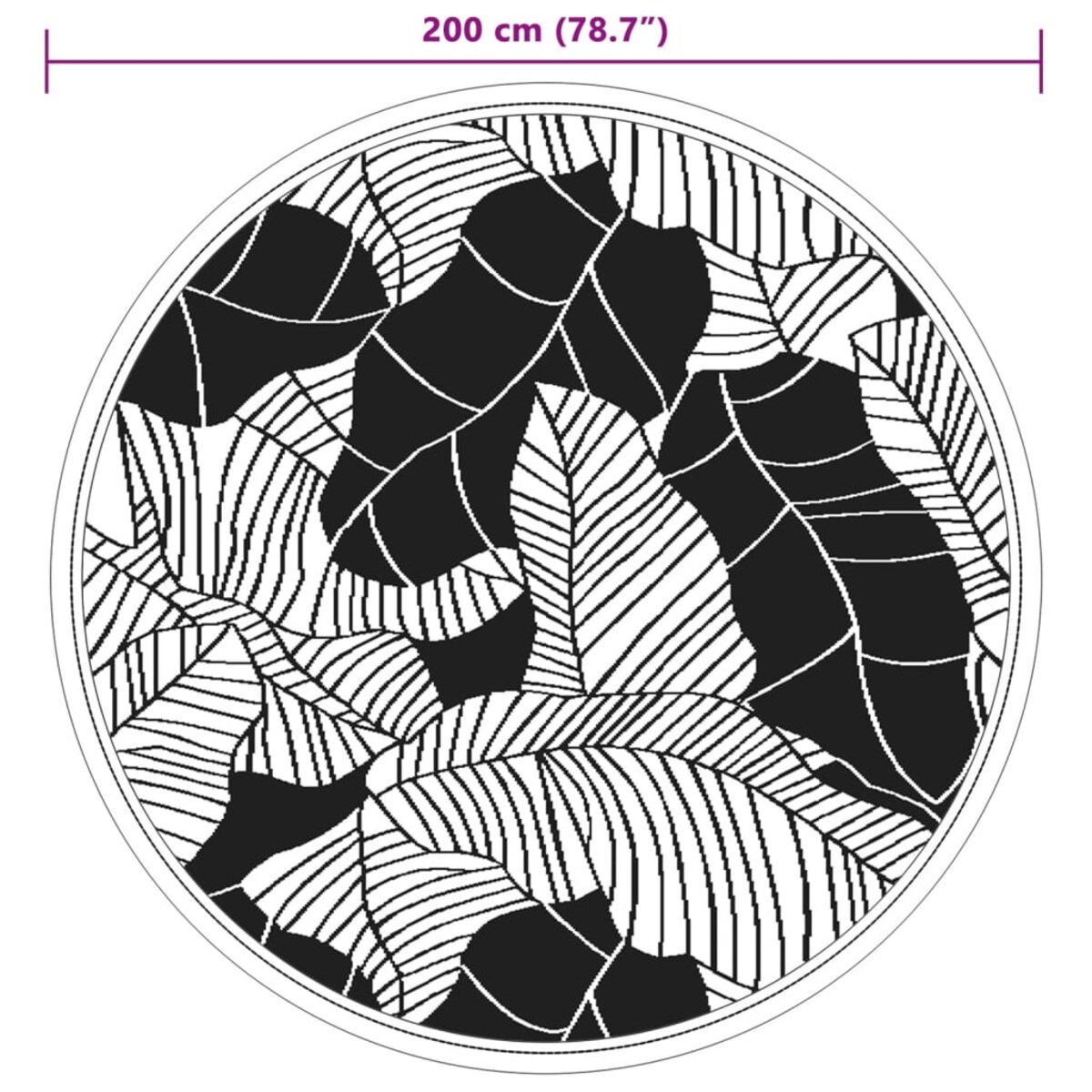 vidaXL Dywan zewnętrzny, ARAKIL zielony, Ø200 cm, PP