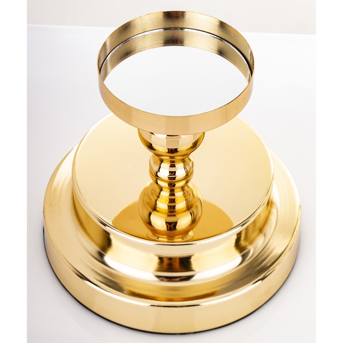 Świecznik złoty z kloszem 36x15 cm KANDILA - II