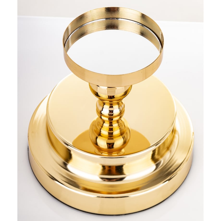 Świecznik złoty z kloszem 36x15 cm KANDILA - II