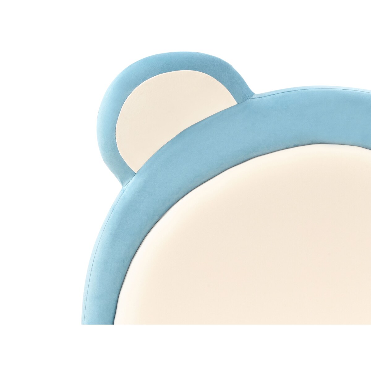 Łóżko dziecięce Miś Welur MAILLES 90 x 200 cm Niebieski