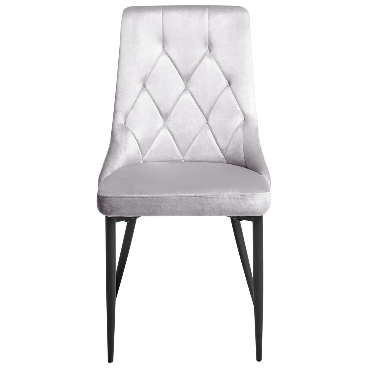 Zestaw 2 krzeseł do jadalni AVENIR Welur Jasnoszary