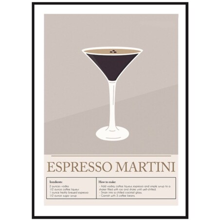 Poster Story, Plakat, Obraz - Espresso Martini No2, wymiary 60 x 84 cm
