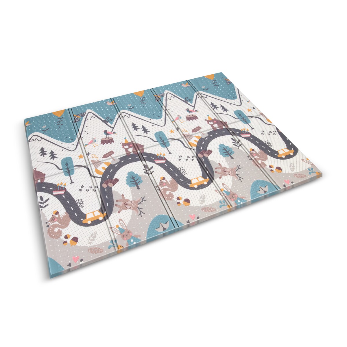 Mata piankowa edukacyjna składana dla dzieci 150x200 pianka xpe Nukido