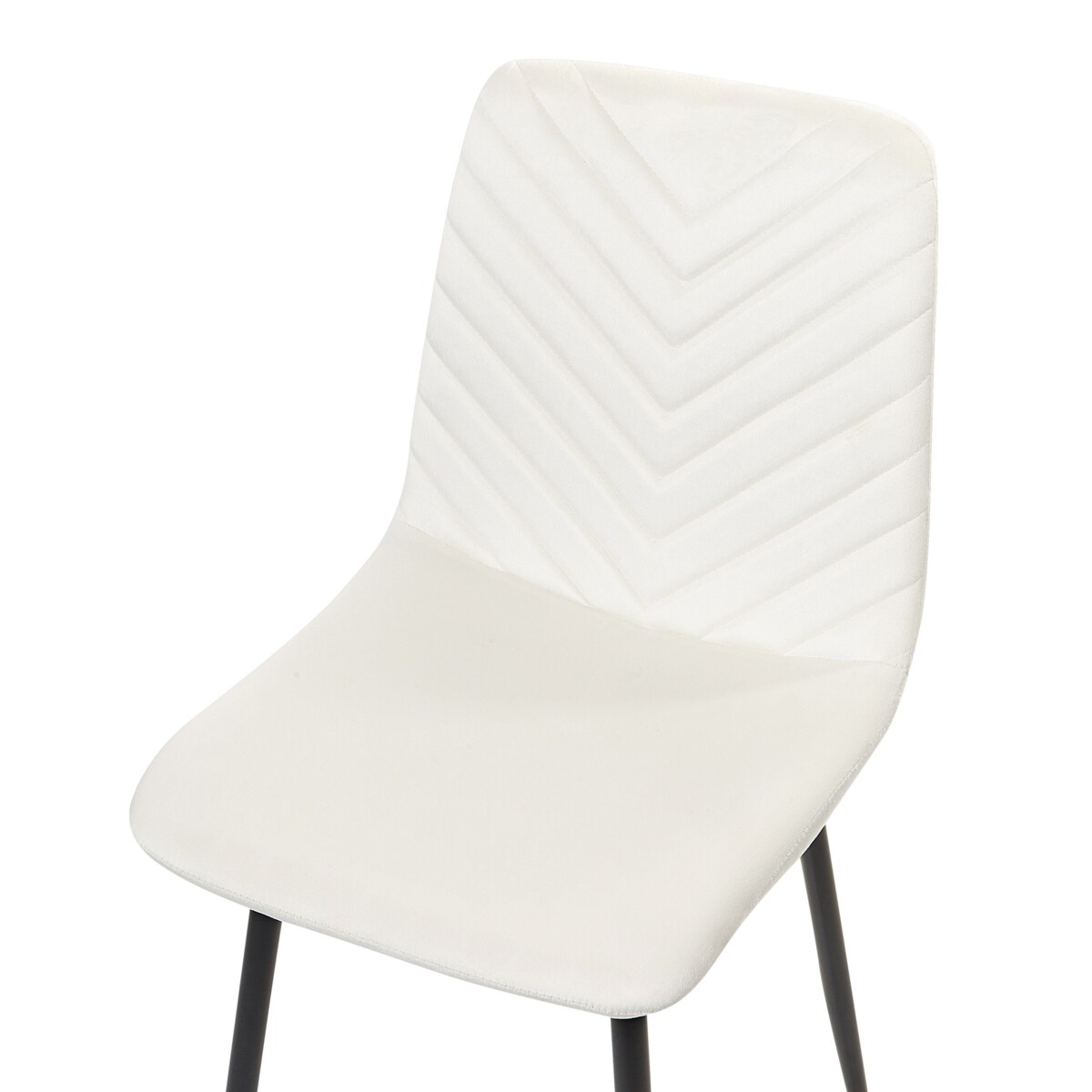 Krzesło do jadalni Zestaw 4 Welur Złamana biel HAVRE