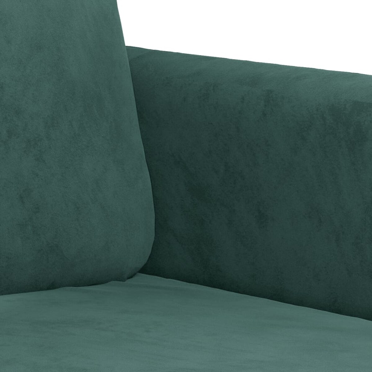 vidaXL Sofa 2-osobowa, ciemnozielona, 140 cm, tapicerowana aksamitem