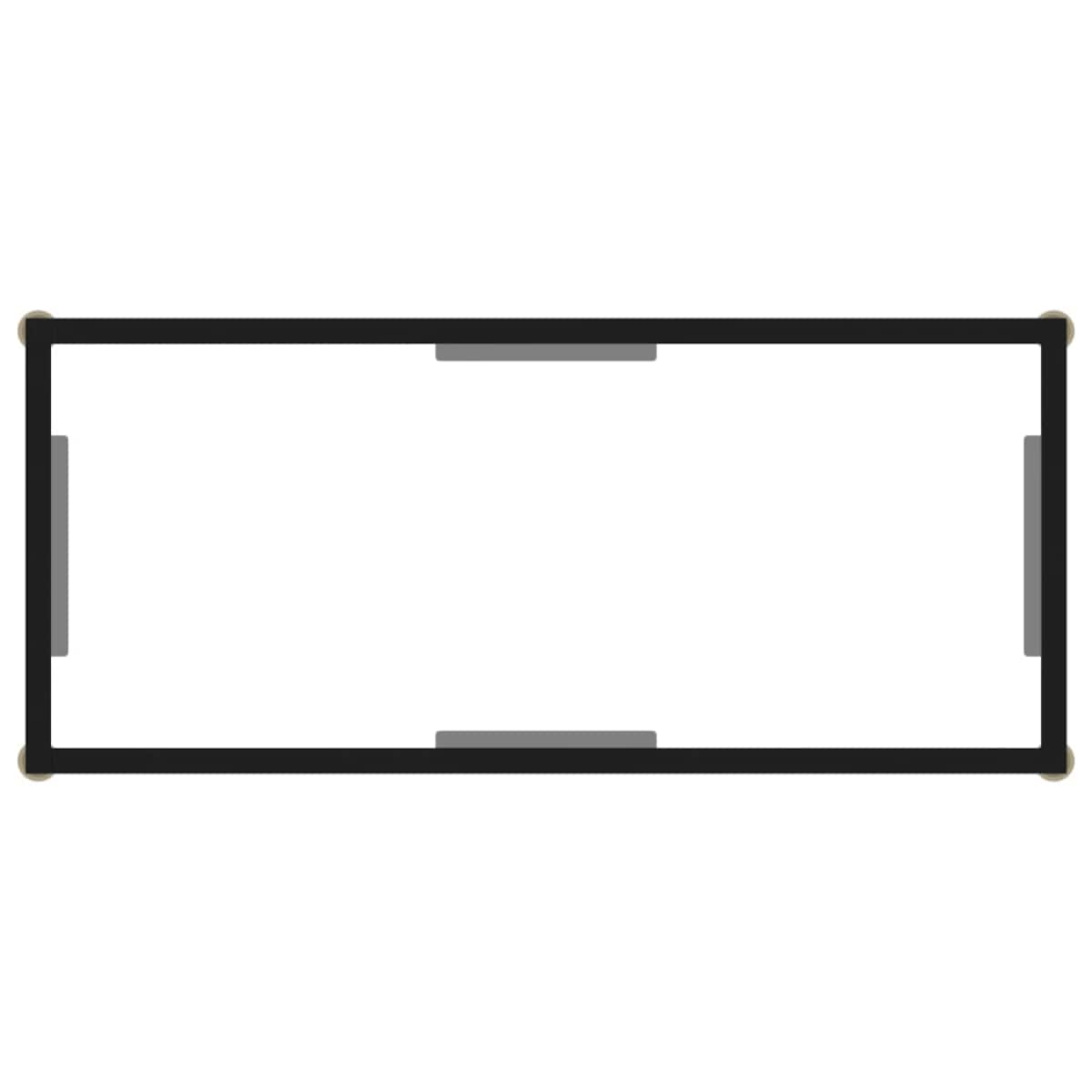 vidaXL Stolik konsolowy, przezroczysty, 80x35x75 cm, szkło hartowane