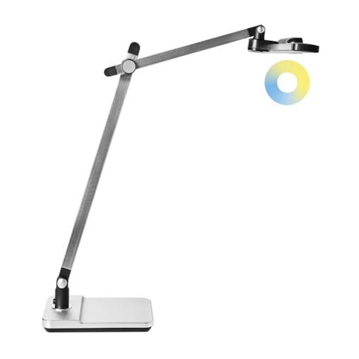 Lampa biurkowa LED SERPENS Ze ściemniaczem Srebrny