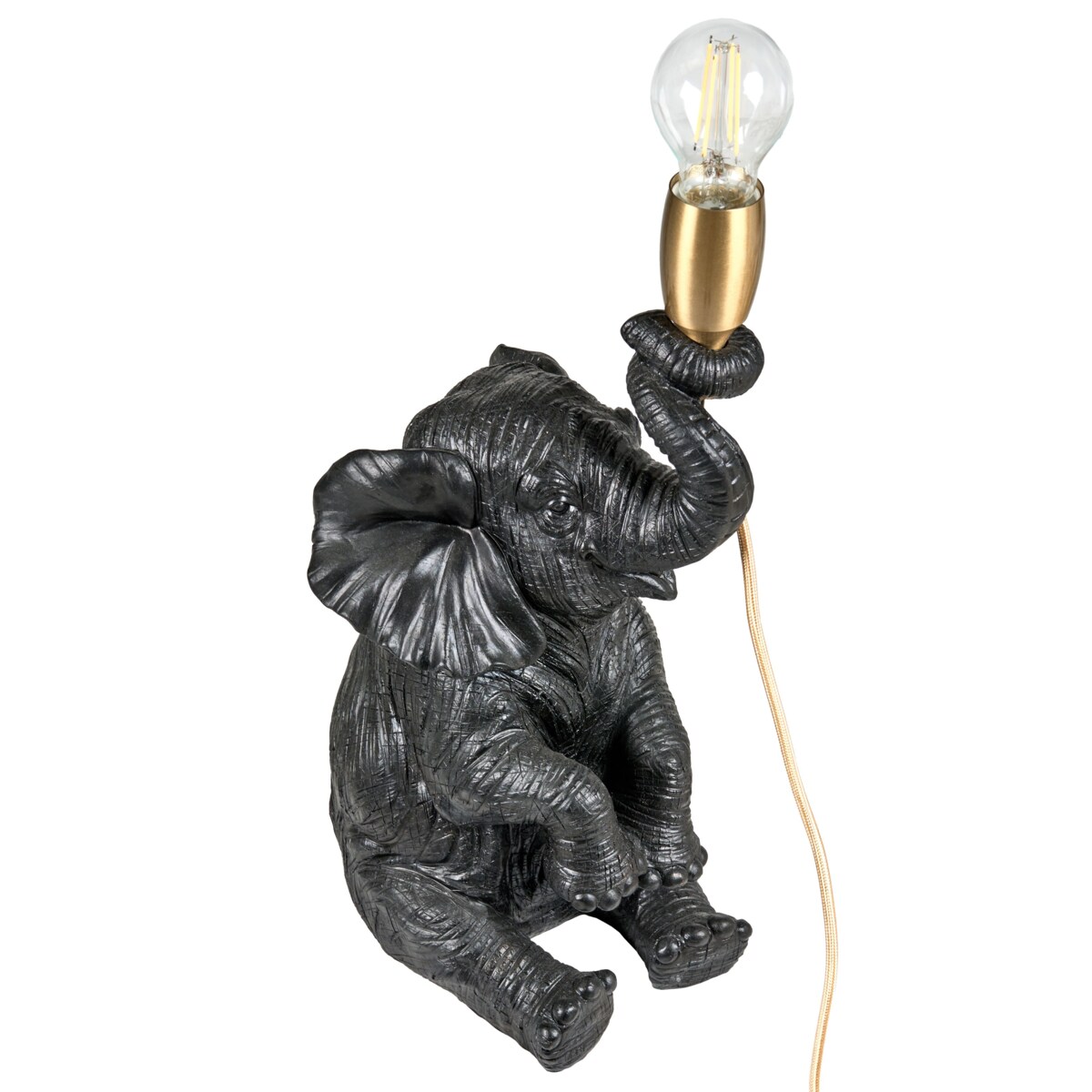 Lampa stołowa Słoń FORTUNA Czarny