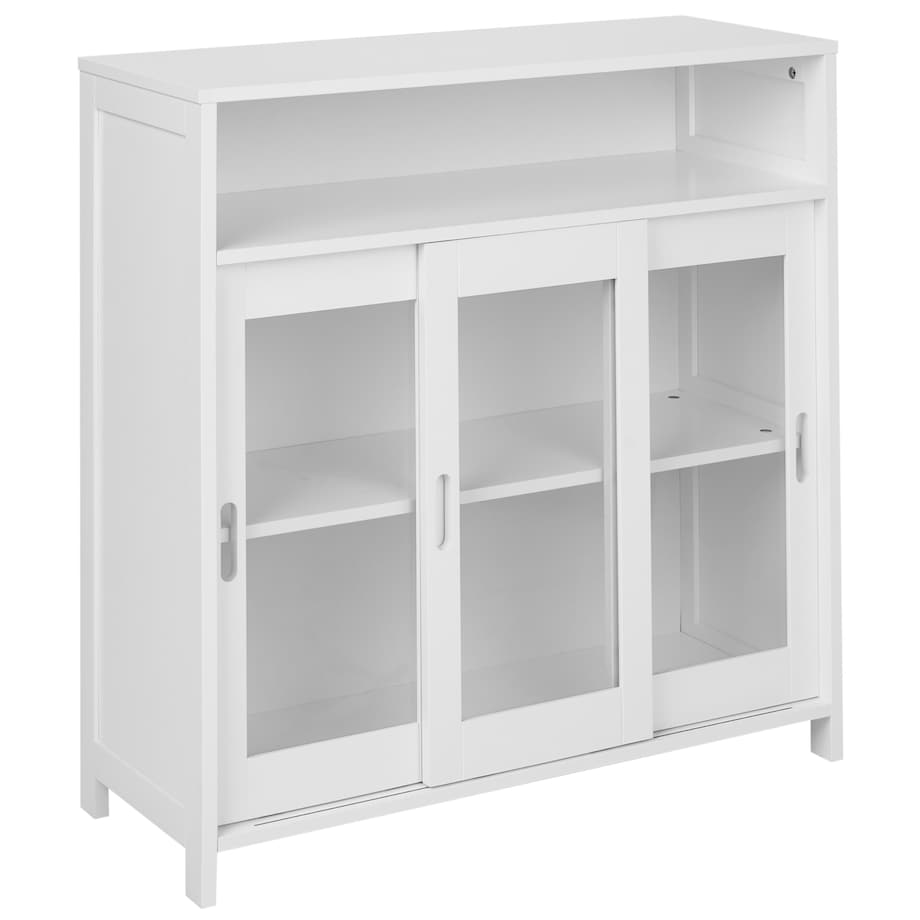 Szafka ze szklanymi drzwiami CRABTREE 86 cm Biały