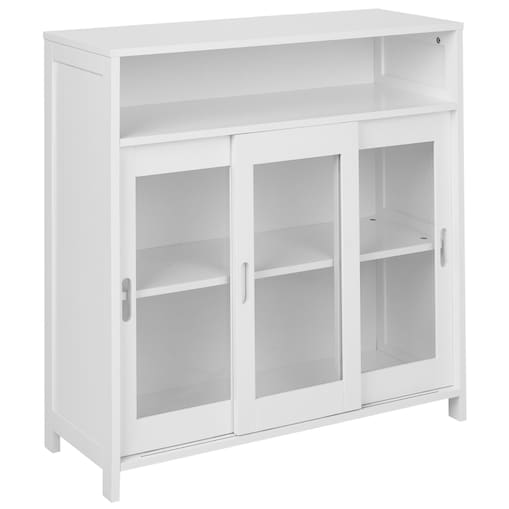 Szafka ze szklanymi drzwiami CRABTREE 86 cm Biały