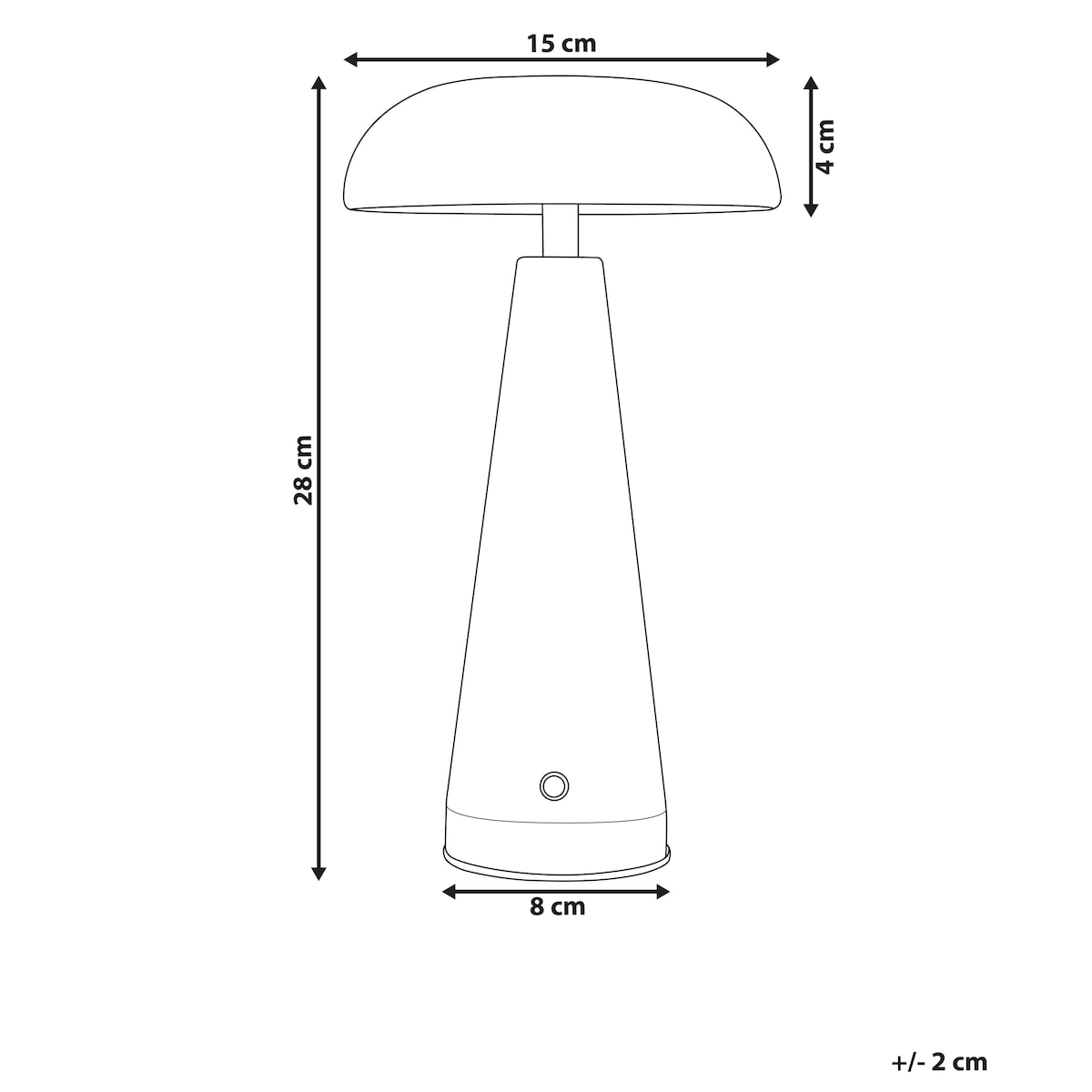 Bezprzewodowa lampa stołowa LED BOCONO Ze ściemniaczem Metal Biały