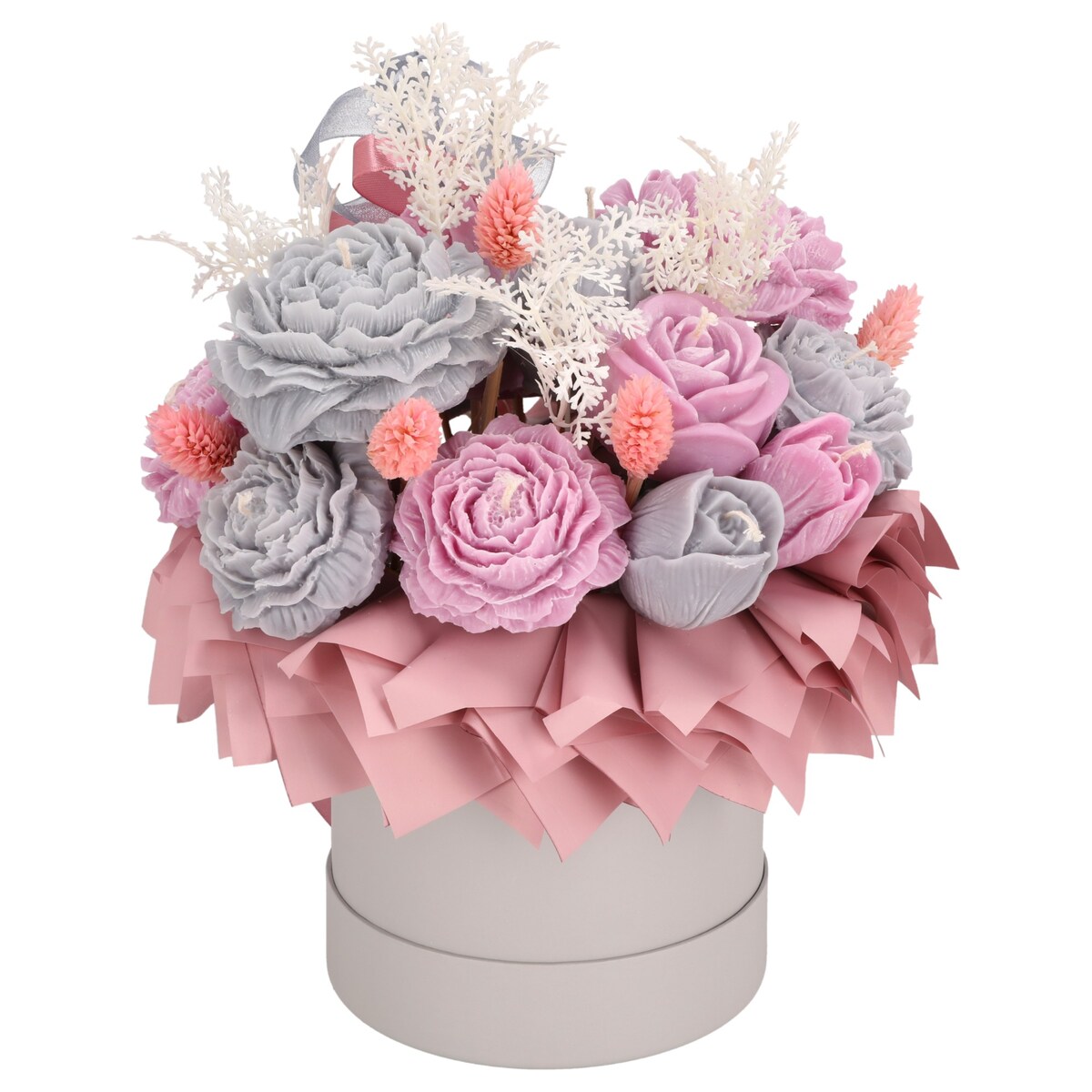 Świeca sojowa ZAPACHOWA bukiet FLOWERBOX handmade prezent CANDELA ENCANTADA