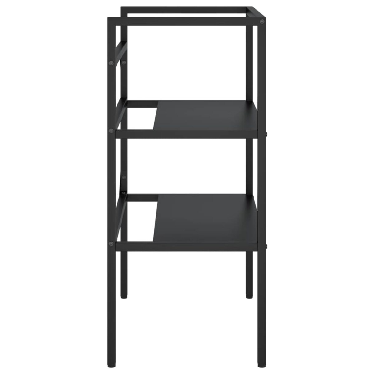 vidaXL Stelaż pod umywalkę, czarny, 59x38x83 cm, żelazny