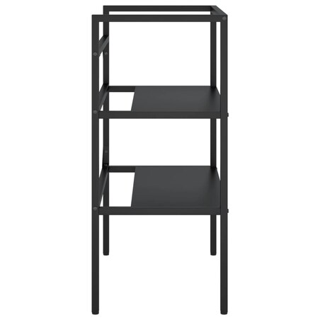 vidaXL Stelaż pod umywalkę, czarny, 59x38x83 cm, żelazny