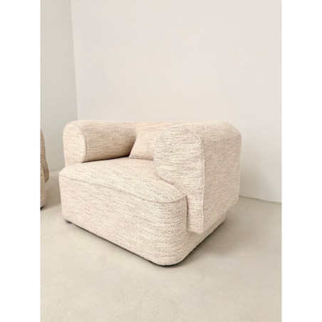 FOTEL BELAGIO – KREMOWY MELANŻ Z BORDEM