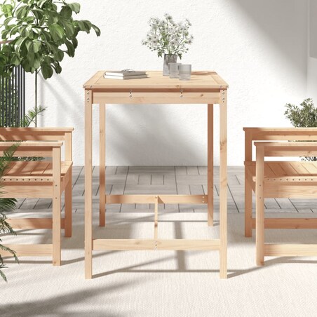 vidaXL Stolik ogrodowy, 121x82,5x110 cm, lite drewno sosnowe