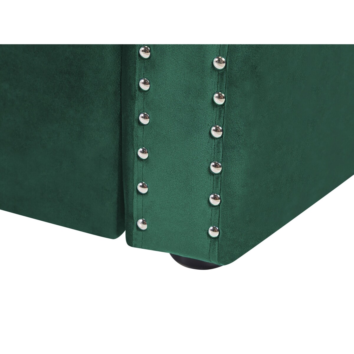 Łóżko wysuwane welurowe 90 x 200 cm zielone GASSIN