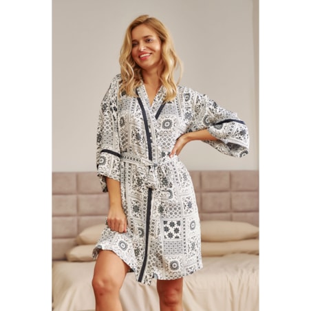 Doctor Nap Biały szlafrok damski - XL