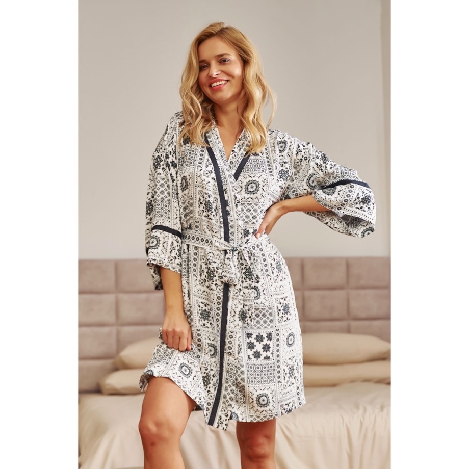 Doctor Nap Biały szlafrok damski - XL