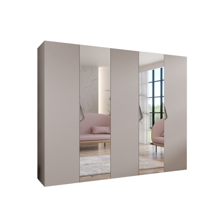 Szafa uchylna z lustrem Sandi 2 250 wys 202 cm Kaszmir + u Kaszmir