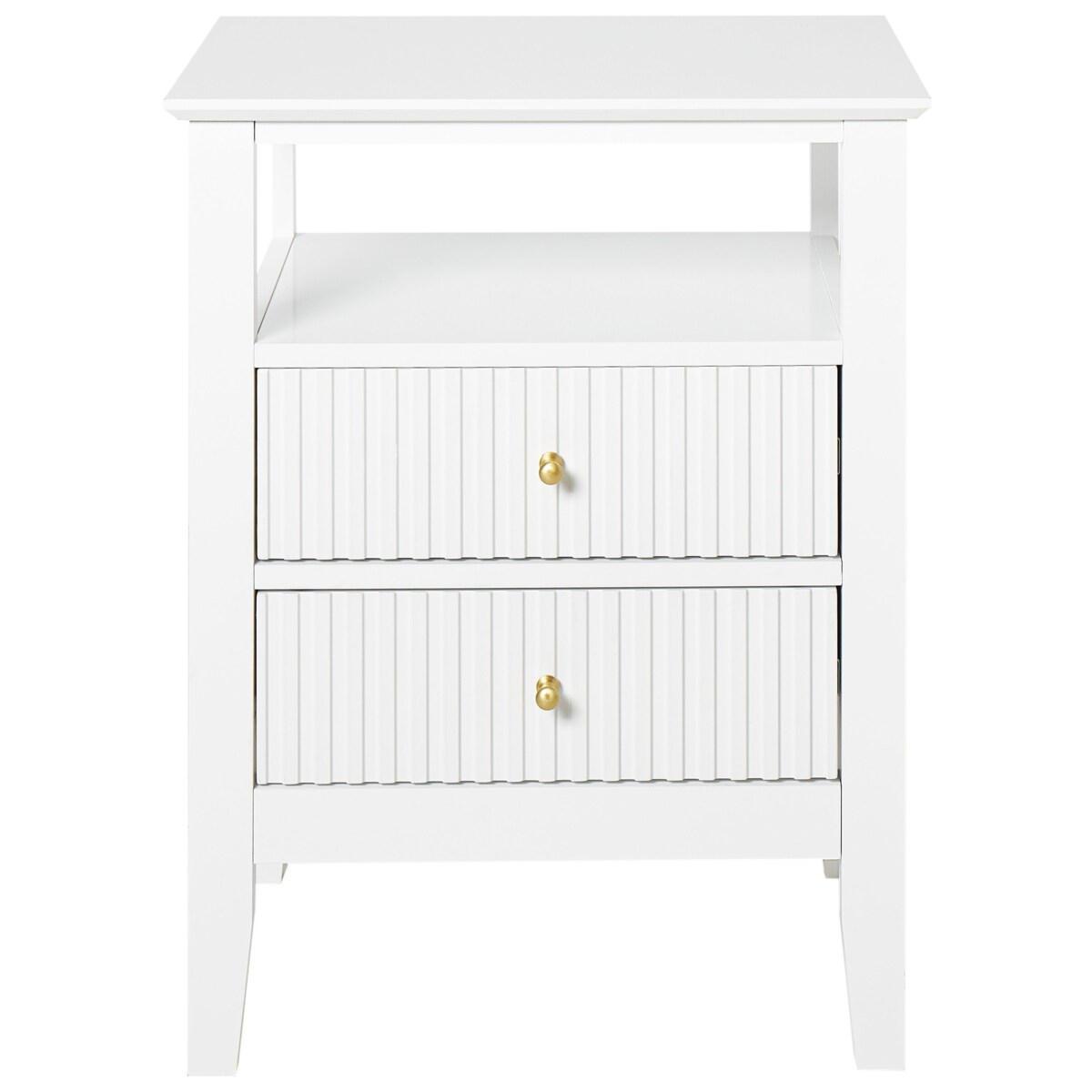 Szafka nocna 2 szuflady Biały ASSISI