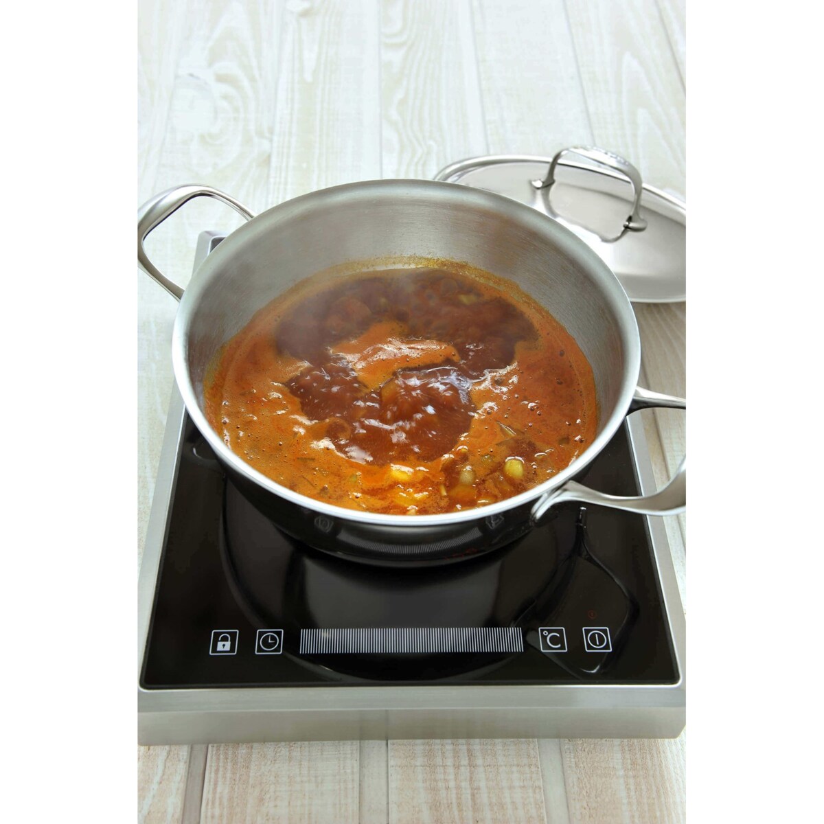 DEMEYERE ATLANTIS 7 Patelnia głęboka 2H z pokrywką 24 cm