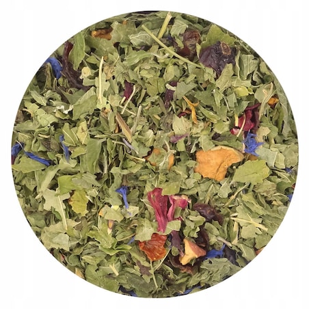 HERBATA ziołowa NA DOBRY POCZĄTEK DNIA o smaku brzoskwini mango pomarańczy - herbata liściasta sypana mieszanka napar susz - gotowa na prezent upominek