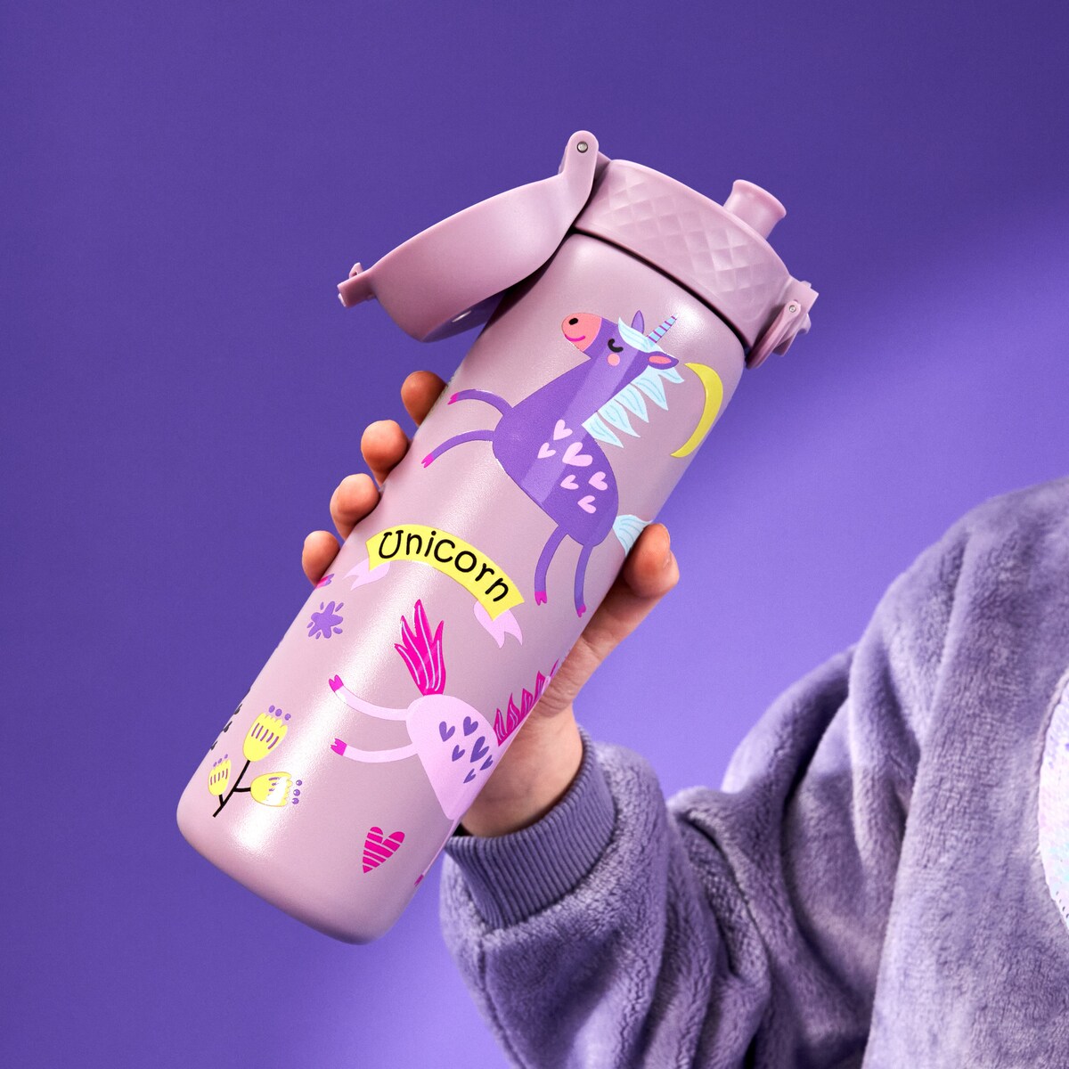 Butelka ION8 Single Wall I8SS600PVUNIC Unicorns