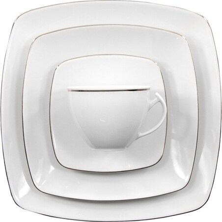 Zestaw obiadowo-kawowy dla 12 osób 71 el. Akcent Platynowa Linia 9718