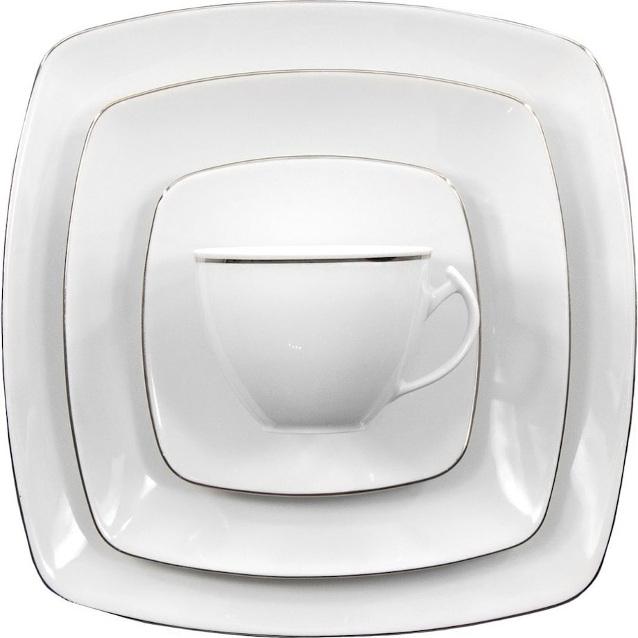 Zestaw obiadowo-kawowy dla 12 osób 71 el. Akcent Platynowa Linia 9718