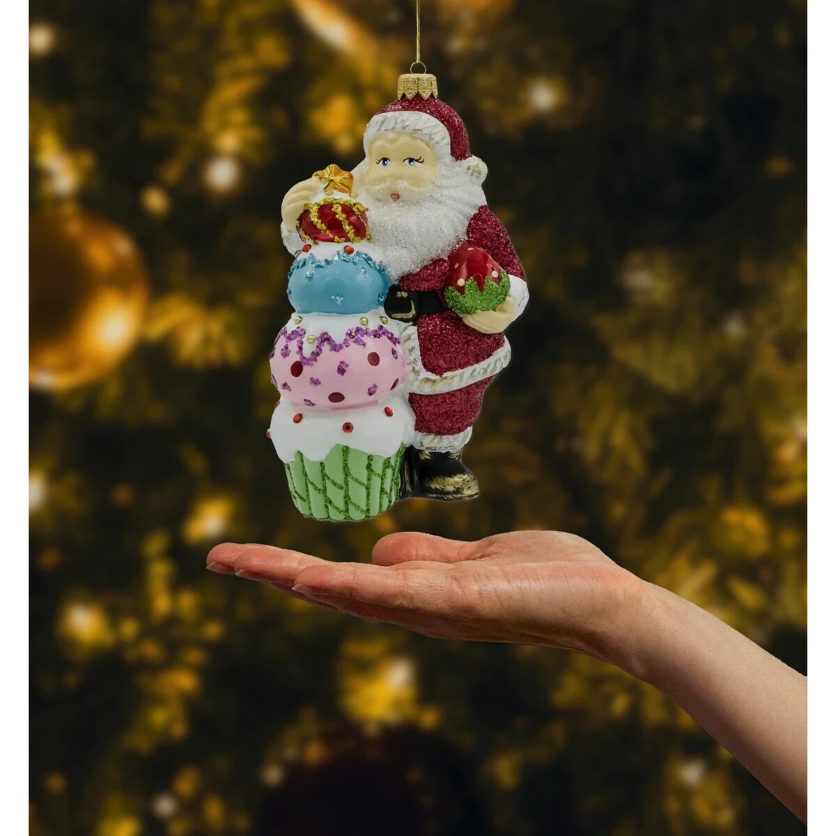 Bombka choinkowa: Święty Mikołaj cukiernik