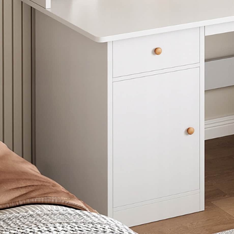 Biurko komputerowe białe loft pod laptop stolik z regałem gamingowe duże