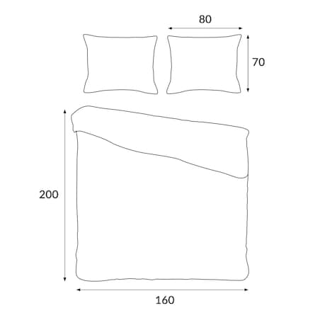 Pościel flanelowa 160x200 Solenne Light szara, liście miłorzębu, Flanelove