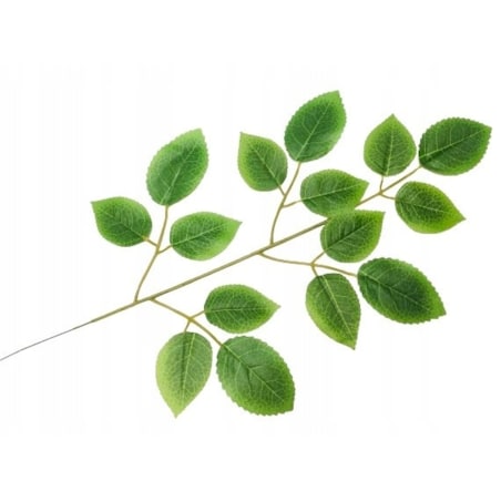 SZTUCZNY LIŚĆ ŁODYGA pik LISTKI RÓŻY do stroika bukietu dekoracji gałązka