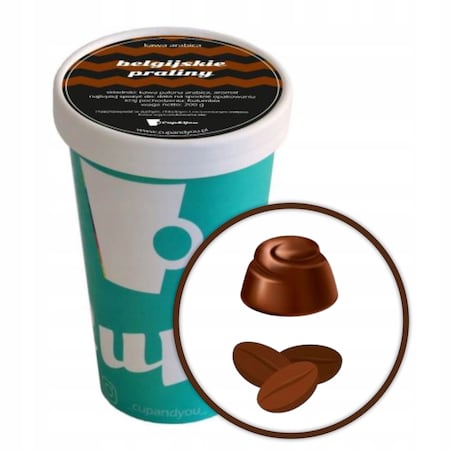 Kawa aromatyzowana BELGIJSKIE PRALINY ziarnista ARABICA Cup&You 200g - kawa smakowa deserowa