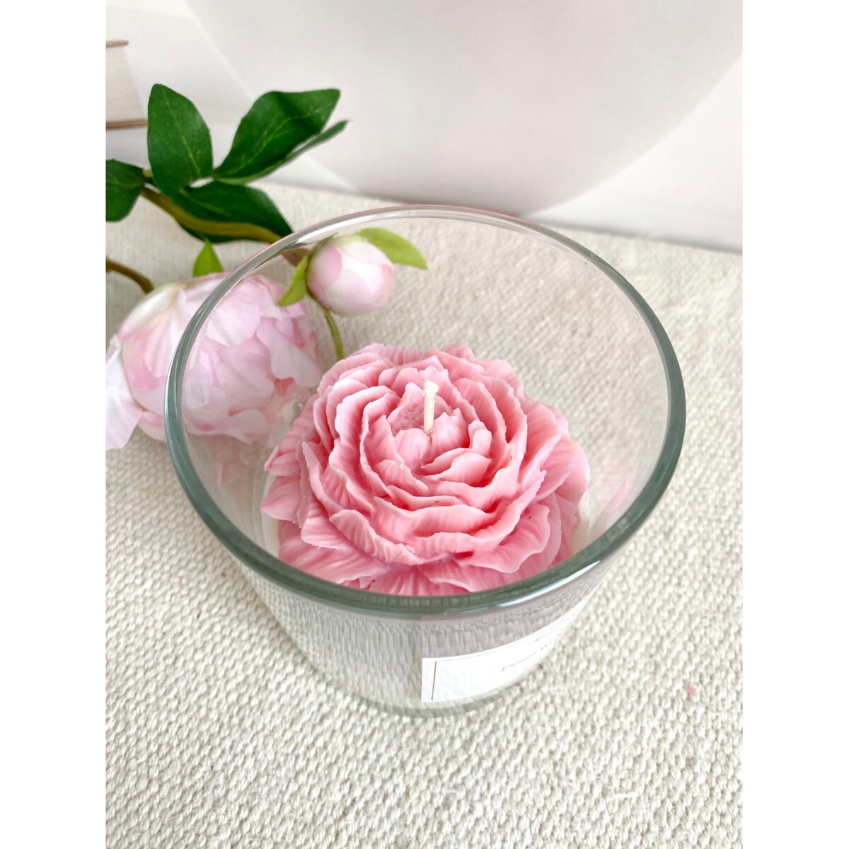 Peony Queen- 280 gram ekologiczna naturalna świeca sojowa ozdobna piwonia (dostępne inne zapachy)