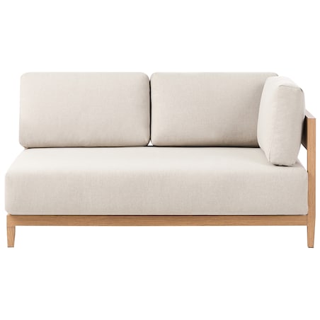 Sofa ogrodowa ze stolikiem dla 2 osób SAMPIERI Jasnobrązowy Metal