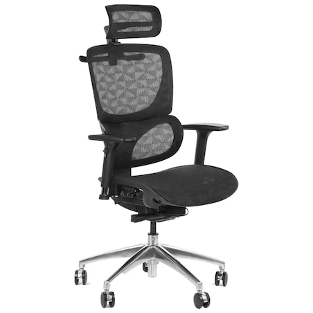 Fotel biurowy ERGONEW S1A czarny siatka