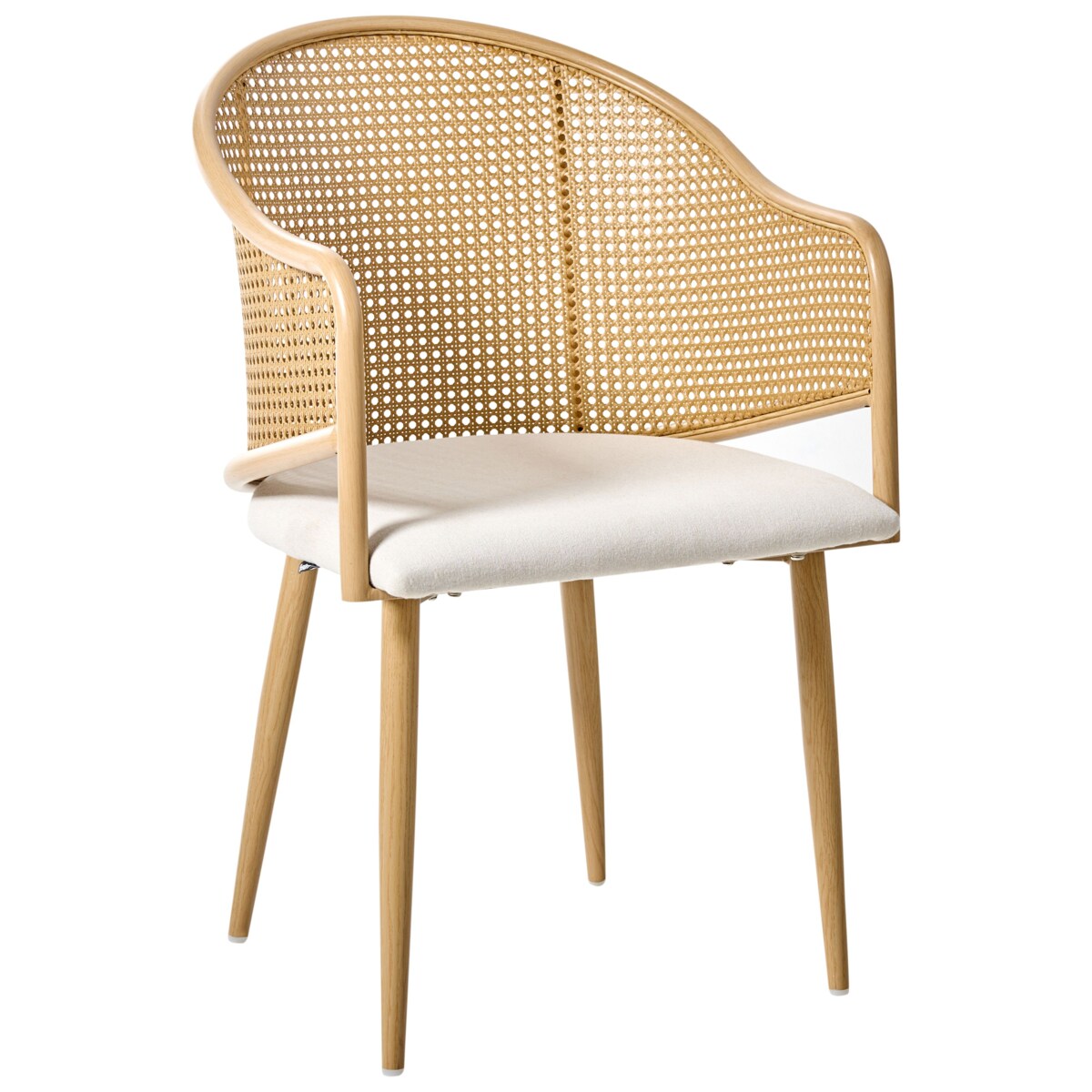 Zestaw 2 krzeseł do jadalni WEIMAR Metal Jasnobrązowy