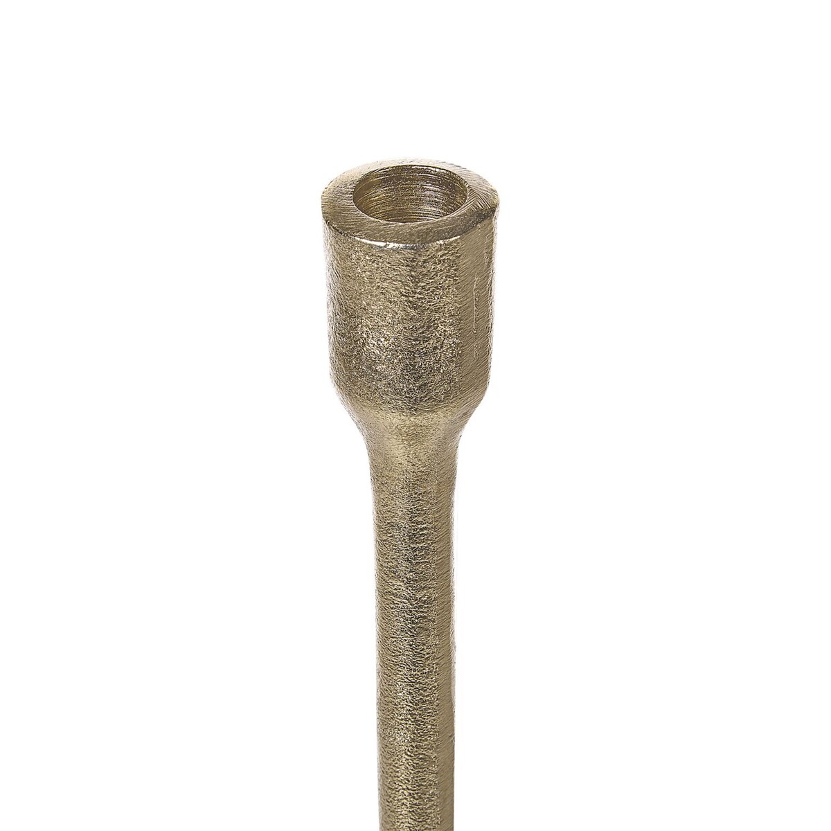 Zestaw 3 świeczników LIWUNG Metal 27/33/38 cm Złoty